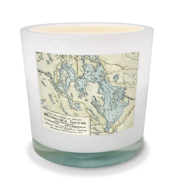 Lake Muskoka Map Candle