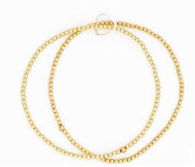 Gold-Filled Double Love with Silver Heart Link - Saskia de Vries