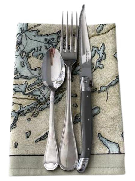 Lake Muskoka Map Dinner Napkin - set of 4