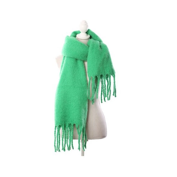 Bright Green Blanket Scarf